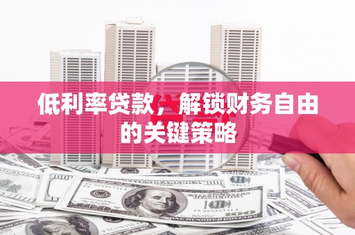 梁园低利率贷款，解锁财务自由的关键策略