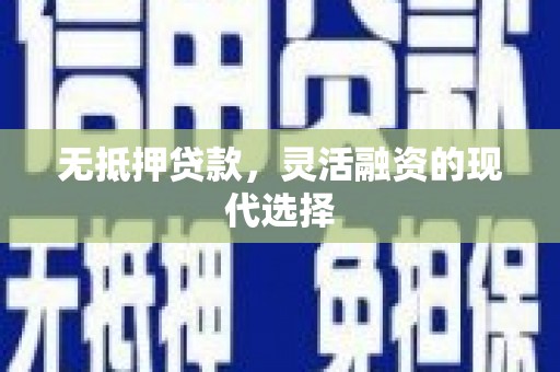 梁园无抵押贷款，灵活融资的现代选择