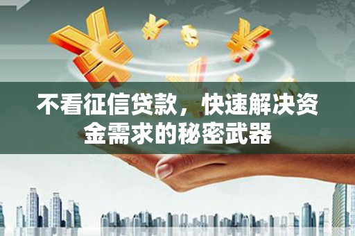 梁园不看征信贷款，快速解决资金需求的秘密武器