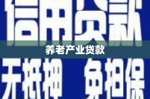 梁园养老产业贷款