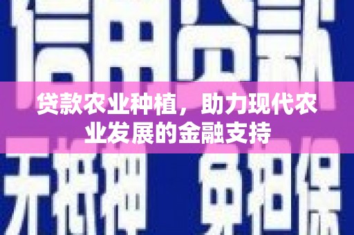 梁园贷款农业种植，助力现代农业发展的金融支持